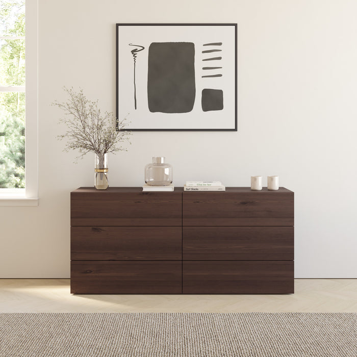 Nordika James 6-Drawer Dresser - Truffle