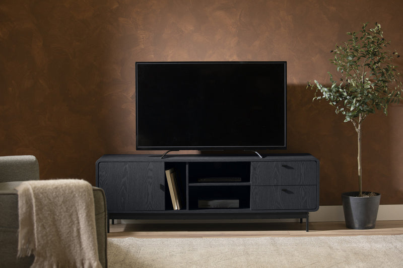 Mezzy Tv Stand With Door And Drawers - Ash Oak 