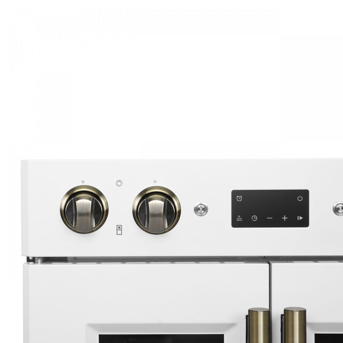 Forno Asti 30-Inch Double Electric Wall Oven in White, 7.36 cu. ft. - FBOEL1340-30WHT