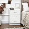 HOMCOM Bedside Table, Night Stand with 3 Drawer for Bedroom