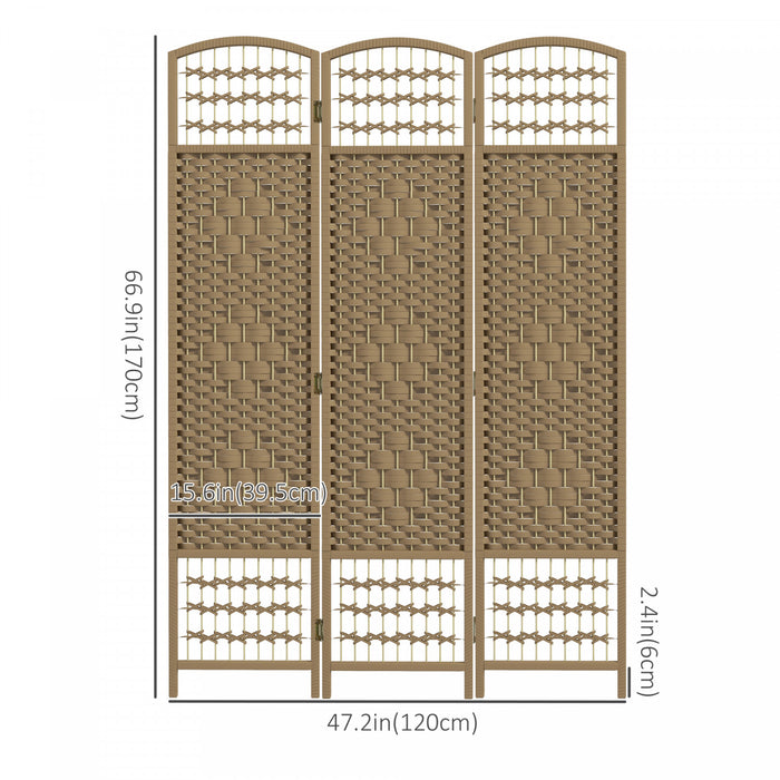 Homcom Folding Room Divider 5.6 Ft Privacy Screen Panel