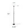 Klara 1 Light Torchiere Floor Lamp, Onyx, 70"H | Klara Lampadaire torchiere a 1 lumiere, Onyx, 70 po H