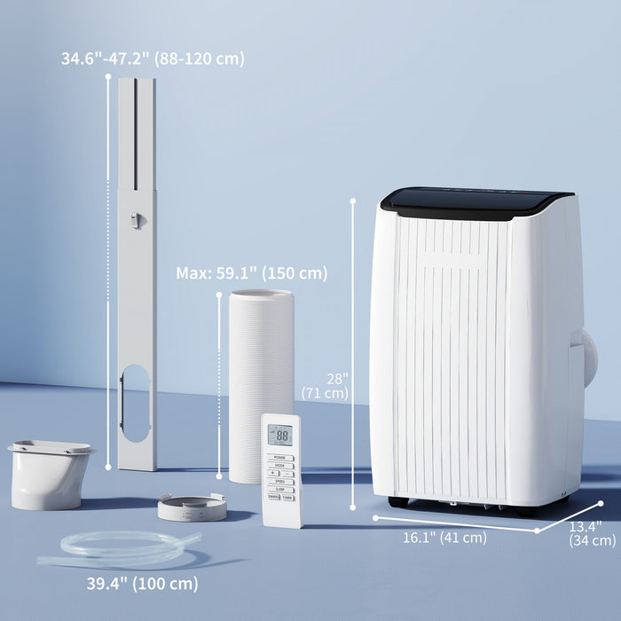 HOMCOM 14000 BTU AC Unit, Portable Air Conditioner with WiFi Control, White