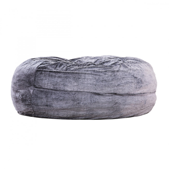 Sealy Bala Faux Fur High Density Foam Bean Bag Chair - Grey