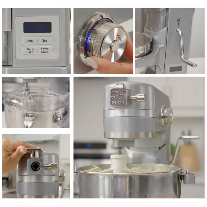 Kenmore Elite 600 W Bowl Lift Metallic Chrome Mixer - KKESM600M