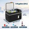 Outsunny 12 Volt Car Refrigerator, 32QT Car Fridge with App Control, 12/24V DC and 100-240V AC, -4℉-68℉, Portable Electric Freezer Compressor Cooler for Truck SUV Travel Camping