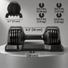 Soozier 5-25 lbs Adjustable Dumbbell Set of 2, 5-in-1 Dumbbell Weights