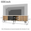 Nathan TV Stand Media Console with 3 Doors and Open Shelving,Natural | Nathan meuble TV – meuble multimedia avec 3 portes et etageres ouvertes, finition naturelle