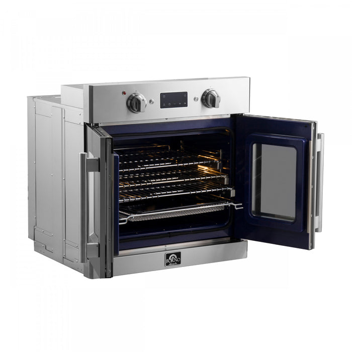 Forno Gallico 30 in. French Door Electric Wall Oven Stainless Steel, 3.68 cu.ft. - FBOEL1371-30