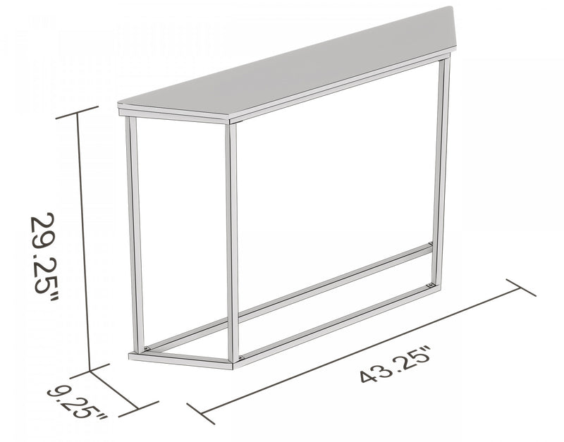 44” Modern Console Table - Marble With Gold Finish