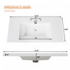 Ethan Wall-Mounted Bathroom Vanity with Integrated Sink Storage,Wood | Ethan meuble de salle de bain mural avec vasque integree et rangement, bois