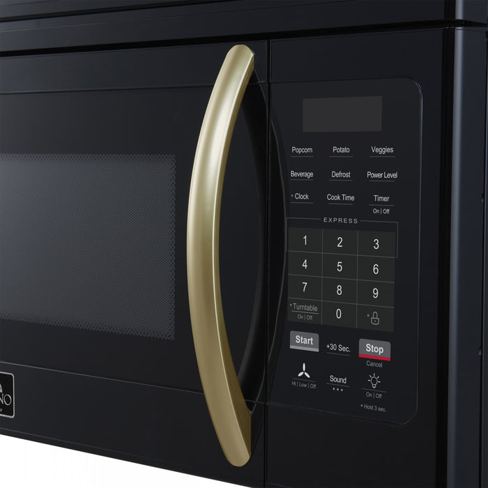 Forno Scalo 30-Inch Over the Range Microwave, Black, 1.6 cu.ft - FOTR3007-30BLK