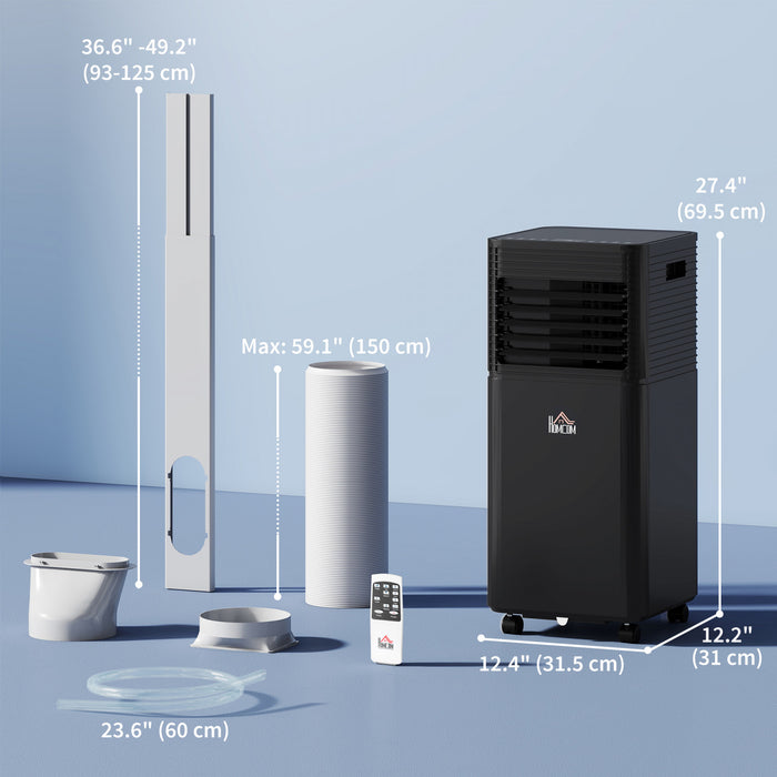 HOMCOM 10,000 BTU Air Conditioner, Quiet AC Unit with Remote Control, Black