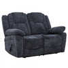 Renner 59 in. Upholstered Manual Reclining Loveseat with Lever - Dark Grey | Causeuse inclinable manuelle Renner de 59 po rembourree avec levier - Gris fonce
