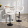 HOMCOM Bar Stools Set of 2 Swivel Adjustable Counter Height Barstools