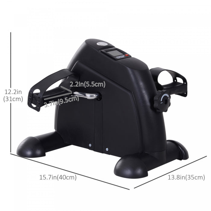Soozier Portable Mini Pedal Exercise Bike Indoor Cycle Fitness Arm Leg W/ Lcd Display, Black
