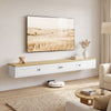 HOMCOM Floating TV Stand for TVs up to 82 Inch, Wall Mounted Media Console