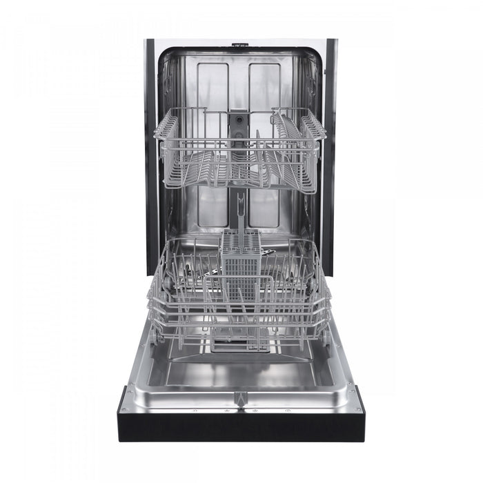 Forno Polo 18 in. Dishwasher in Black, Front Control, 8 Place Settings, 52 dBa - FDWBI8041-18BLK
