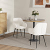 HOMCOM Dining Chairs Set of 2, Upholstered Kitchen Chairs with Backrest