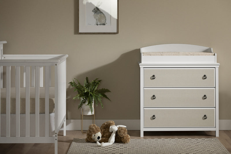 Cotton Candy Changing Table - White Beige