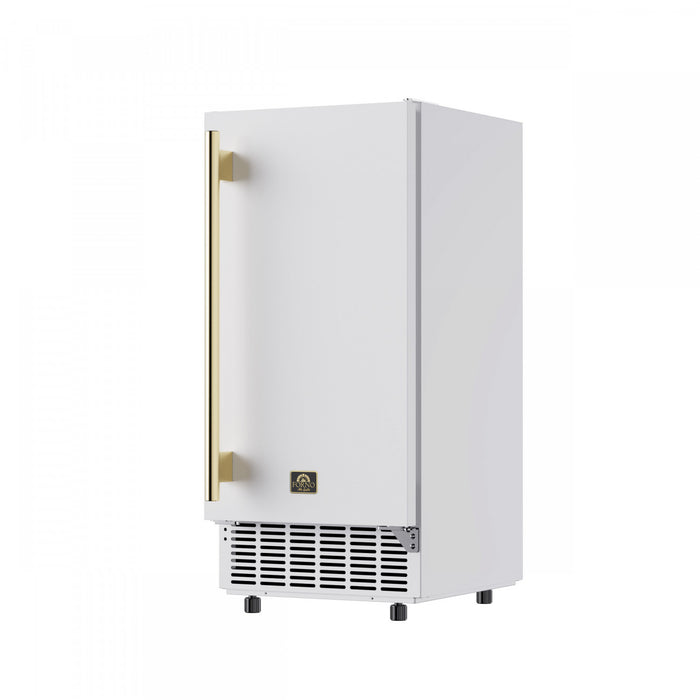 Forno Cristallo 15 Inch Freestanding/Undercounter Ice maker, 79.4 lbs, White- FIMBI7313-15WHT Ice Maker