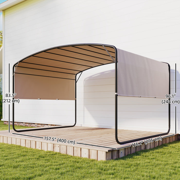 Outsunny 10' x 13' Retractable Pergola Canopy, Outdoor Metal Pergola Gazebo