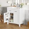 Baker 30 Inch Modern Bathroom Vanity with Ceramic Sink & Storage Cabinet, White | Meuble de salle de bain moderne Baker 30 pouces avec lavabo ceramique et rangement, blanc