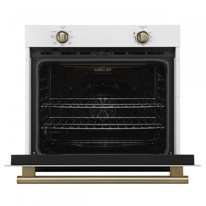 Forno Vomero 30\" Single Wall Oven in White, 5 cu.ft. Convection Oven - FBOEL1370-30WHT