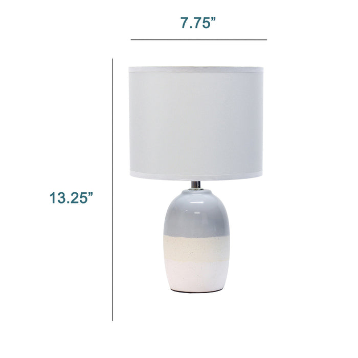 Zeke Ceramic Table Lamp, Gray, 13.25\"H
