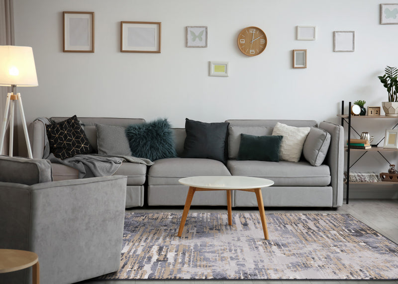 Isabelle Distressed Blue Area Rug - 7'10\" x 10'10\"