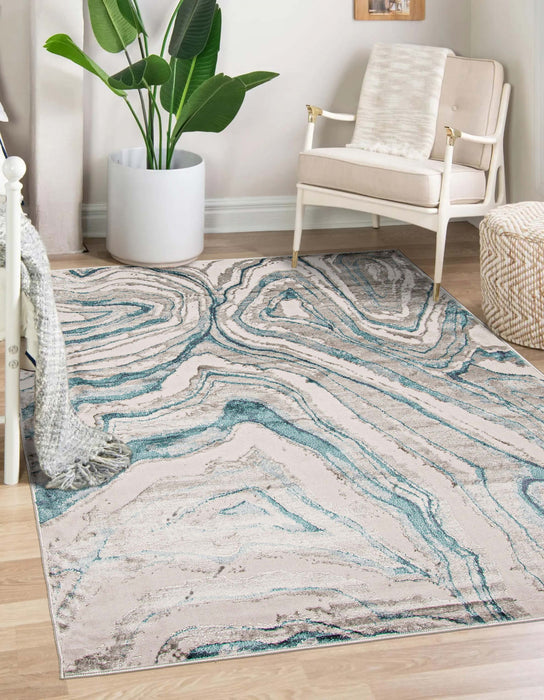 Zhara Teal Area Rug - 8'0\" x 10'0\"