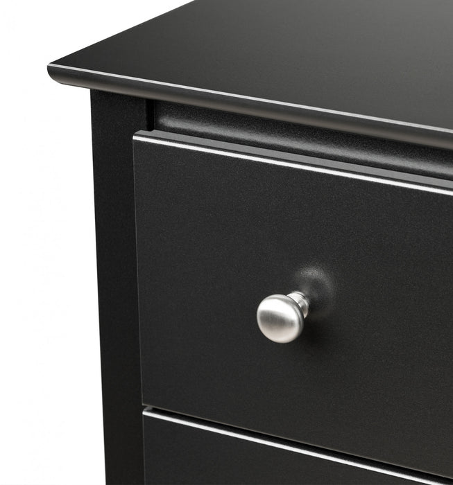 Jade 3-Drawer Tall Nightstand - Black