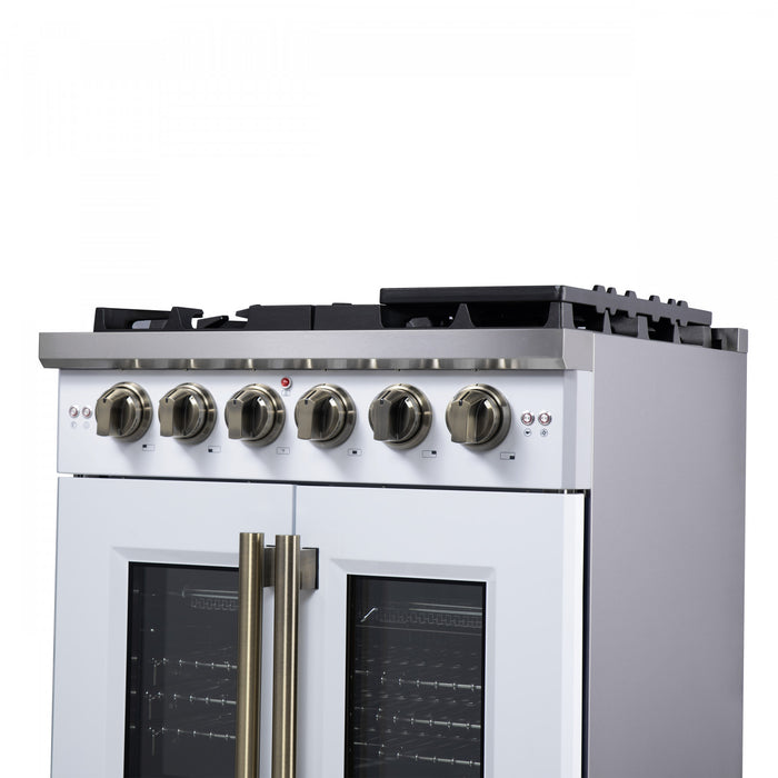 Forno Capriasca 30\" White Gas Range 4.32 cu.ft -FFSGS6460-30WHT