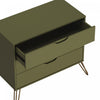 Avira Mid-Century Modern 35" Dresser in Olive Green (3-Drawer) | Commode Avira Mid-Century Modern 89 cm en vert olive (3 tiroirs)