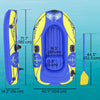 Outsunny 1-2 Person Inflatable Kayak, Recreational Sit In Kayak with Rod Holders, Four-Chamber Design, Paddles, Pump and Repair Kit for Adults & Youth, Dark Blue