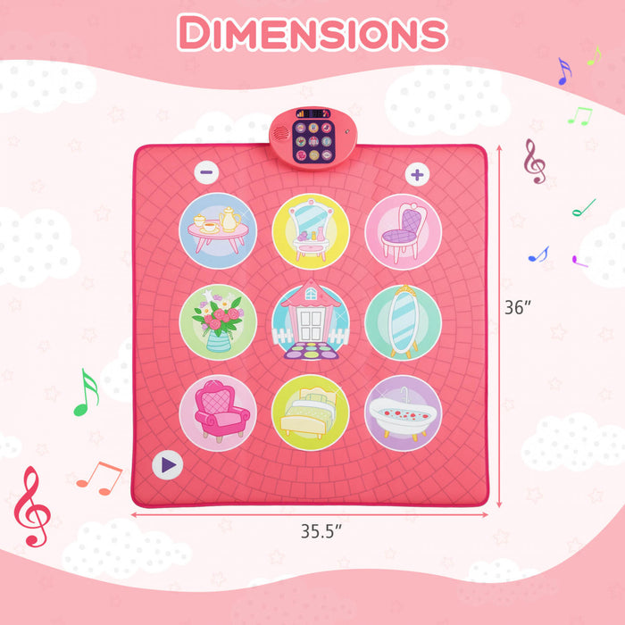 Costway Kids Dance Mat Electronic Dancing Pad with 3 Game Modes Music Dance Step Play Toy
