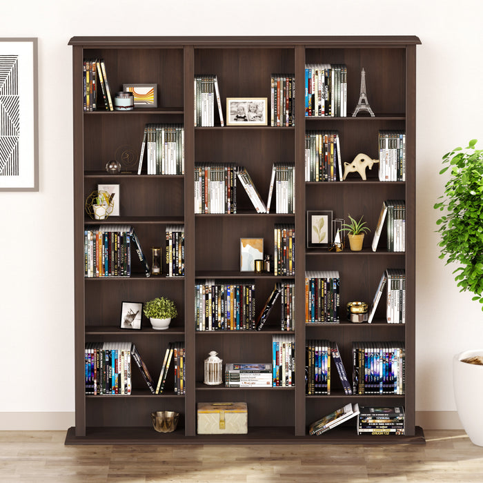 27 Adjustable Shelves Multimedia Storage - Espresso