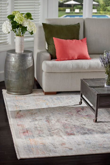 Ethel Traditional 8'0\" x Area Rug in Multi Indoor Area Rug
