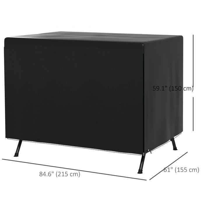 Outsunny 3-Seater Patio Swing Cover, 85\" x 61\" x 59\", Black