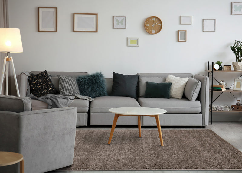 Brooklyn Dark Taupe Shag Area Rug - 5'3\" x 7'7\"