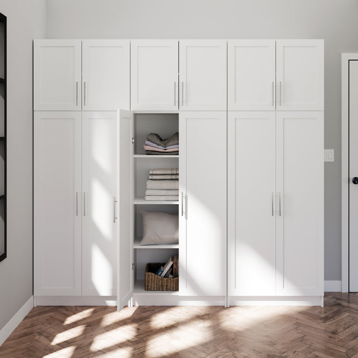 Elite Plus 3-shelf 6-piece Garage Storage Cabinet Set - White