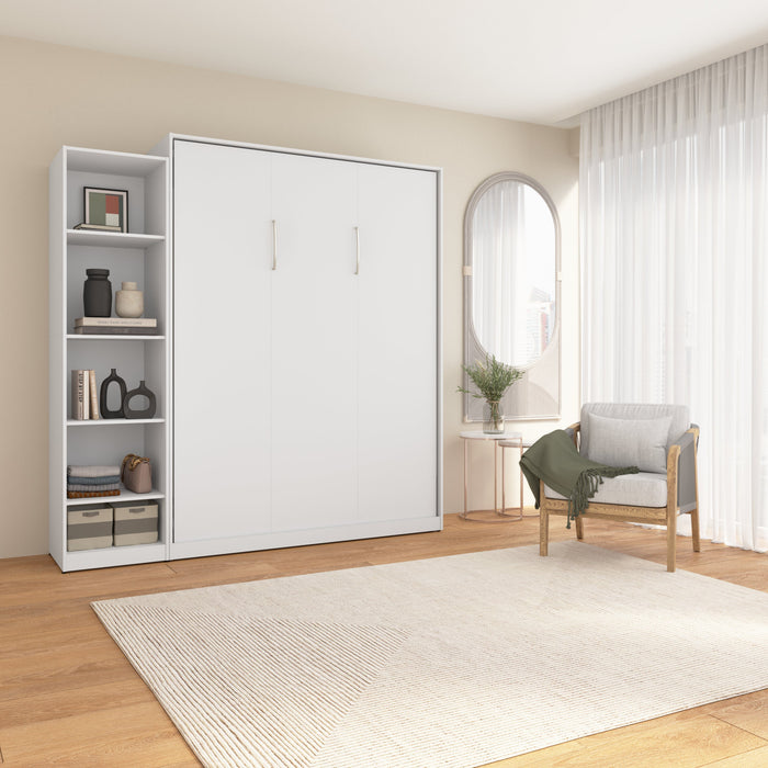 Bestar Claremont 5-Shelf Queen Murphy Bed - White