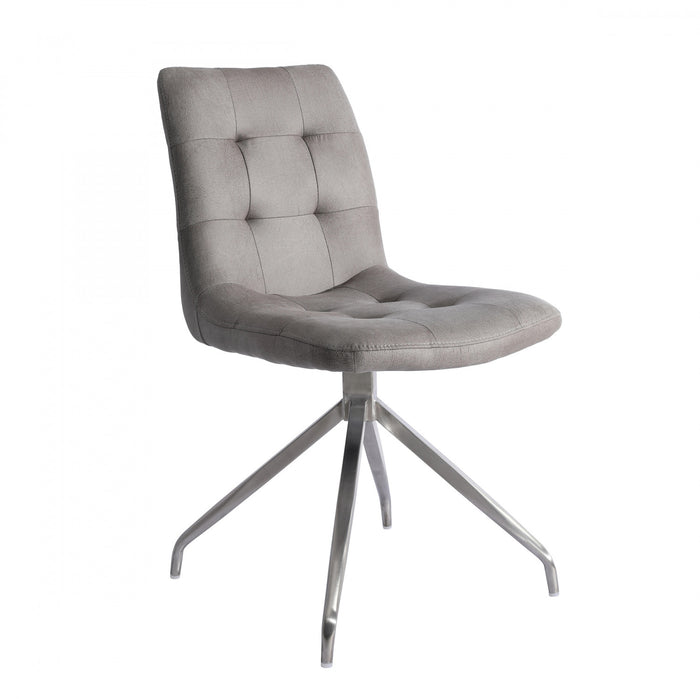 Odette Grey Tufted Upholstered Dining Chair (Set of 2)
