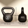 Soozier 22lb Fitness Kettlebell, Plastic Exercise Weight with Sand, Weightlifting Tools with Smooth Handle, Noise Reduction for Home, Gym