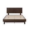 Tricia Wood Platform Bed with Headboard in Dark Brown - Queen Size | Tricia lit plateforme en bois avec tête de lit brun foncé - Grand