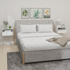 HOMCOM Set of 2 Floating Nightstand w/ Charging Station Bedside Table White