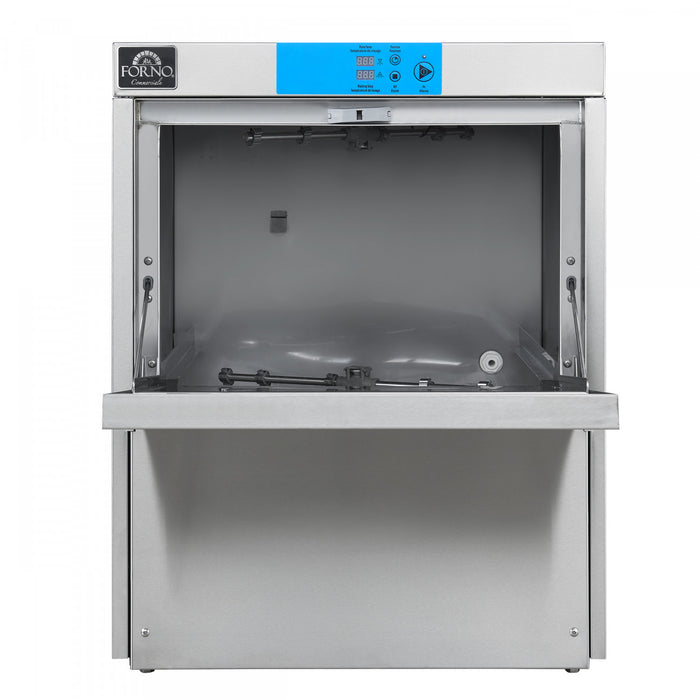 FORNO Commerciale Undercounter Dishwasher, 23L Tank Capacity, High-Temperature for Sanitation - FCMDW0024