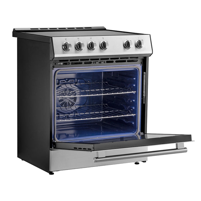 Forno Leonardo Espresso 30\" Slide-In Induction Range, Stainless Steel -FFSIN0982-30