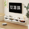 HOMCOM 71" Floating TV Stand, Wall Mounted Media Console, White