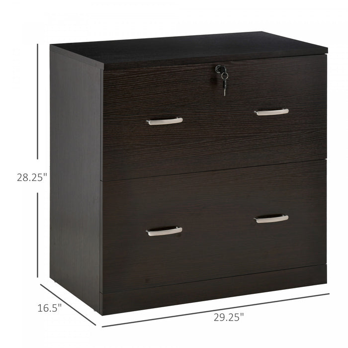 Vinsetto 2-drawer File Cabinet With Lock And Hanging Bar